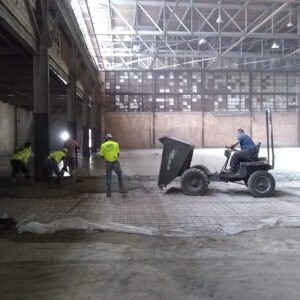 Industrial concrete floor installation process