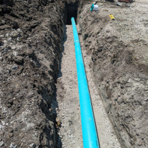 Trench excavation pipe installation groundwork